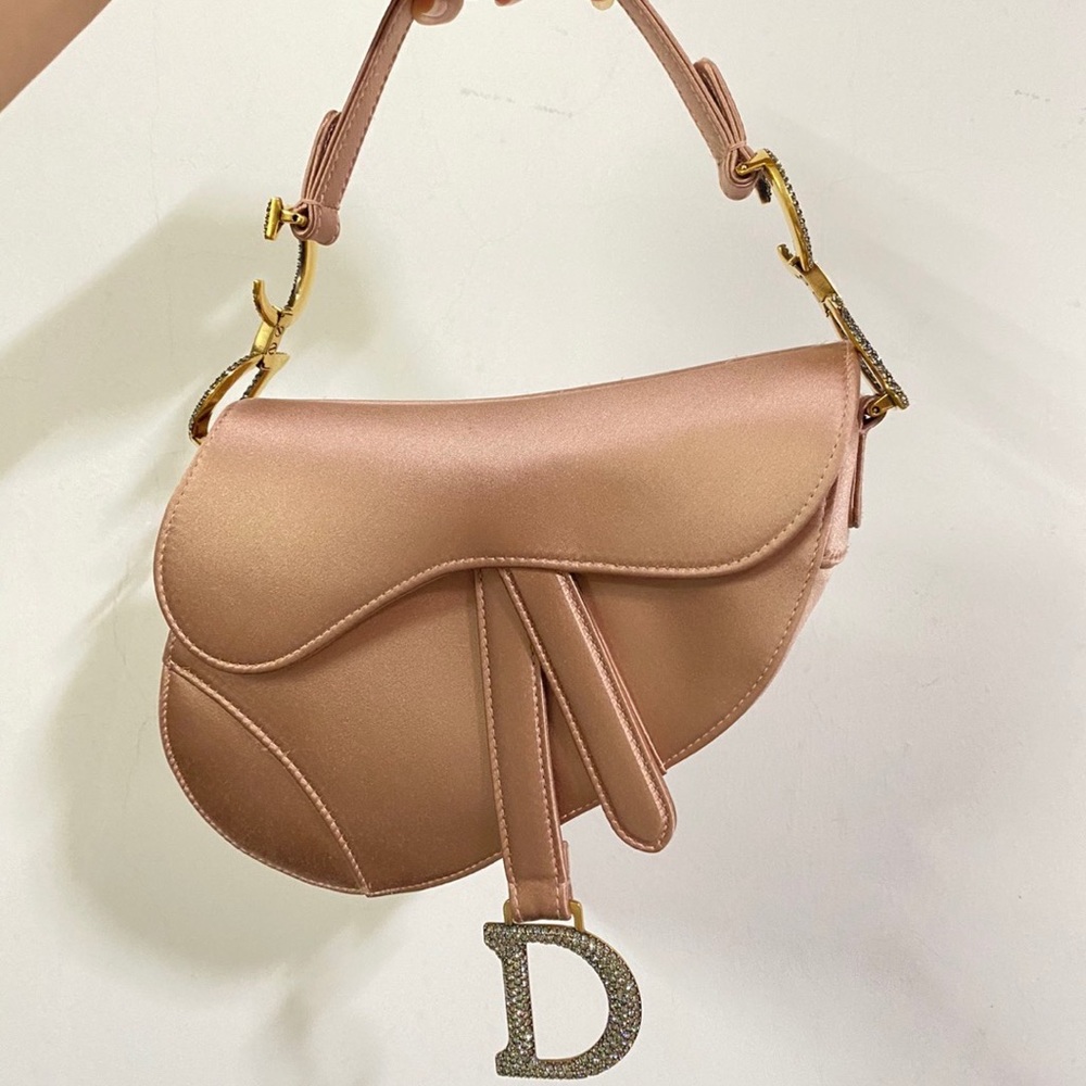 Dior saddle bag- velvet pink-SOLD